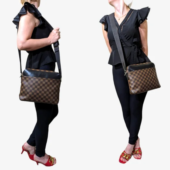 ✨️💎Authentic Louis Vuitton jake messenger pm Damier crossbody bag pochet - Picture 3 of 13